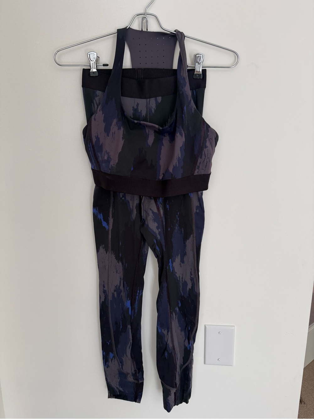 Robert Geller Black & Navy Patterned Athletic Jumpsuit